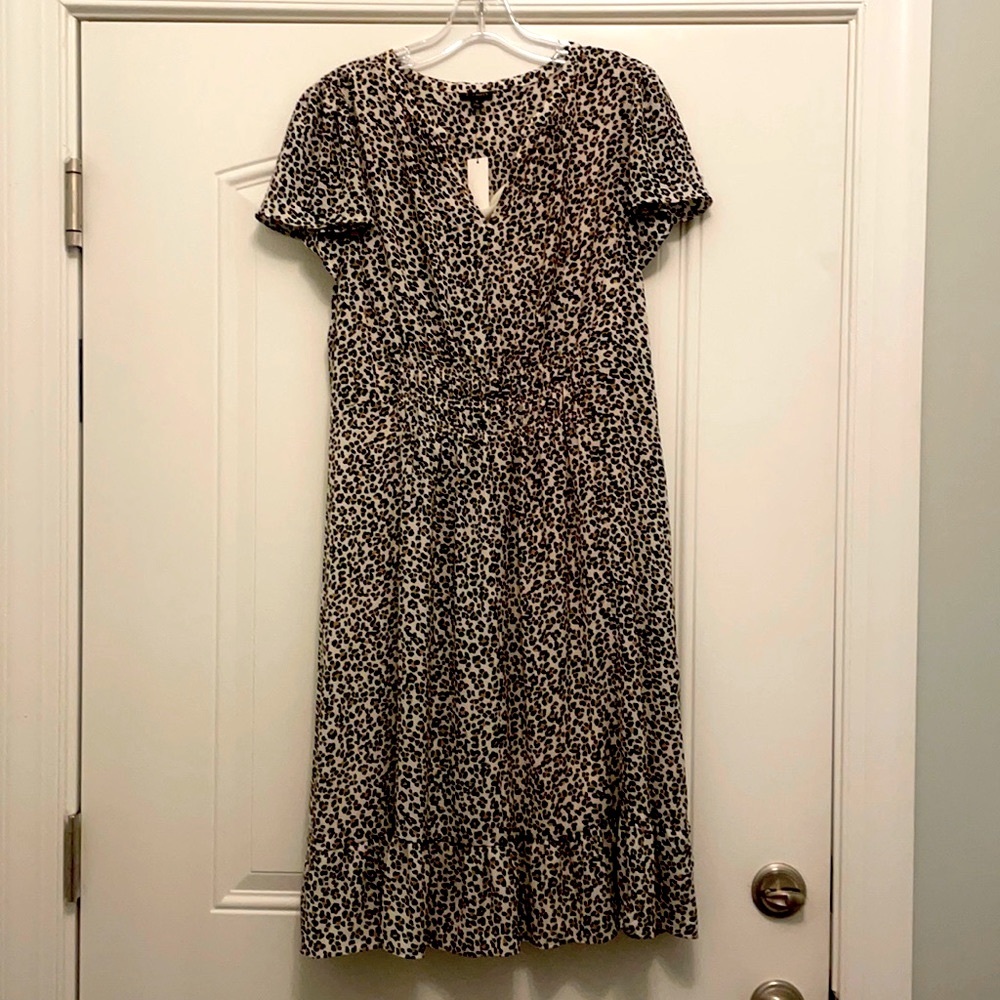 Talbots NEW animal print dress sz 14